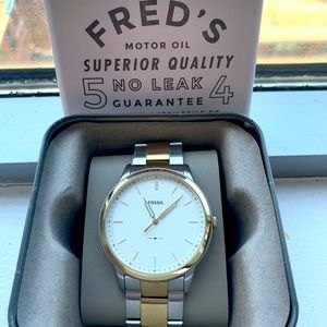 Fossil “Minimalist” SS and Gold Watch (Like New)